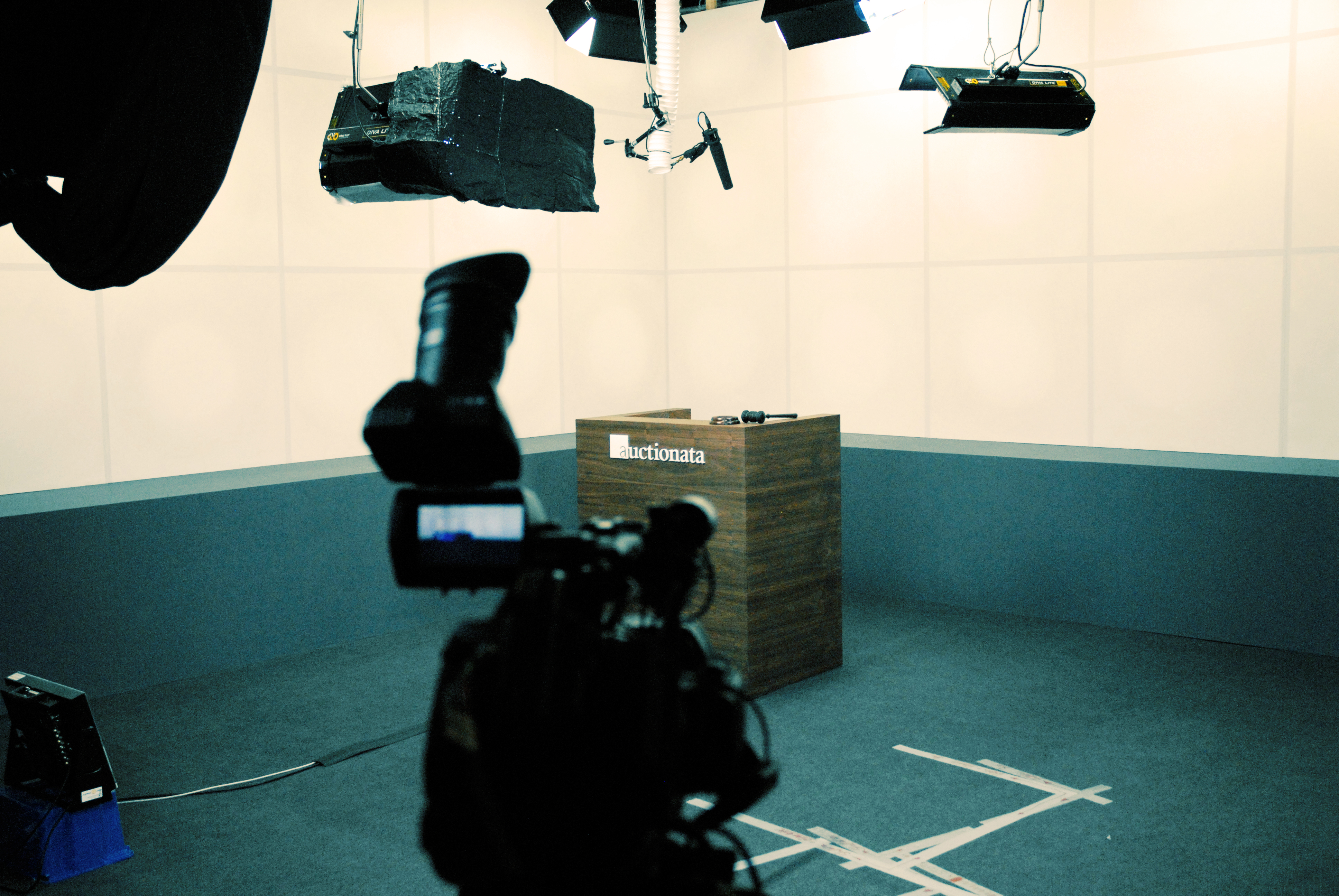 Filmset with a podium